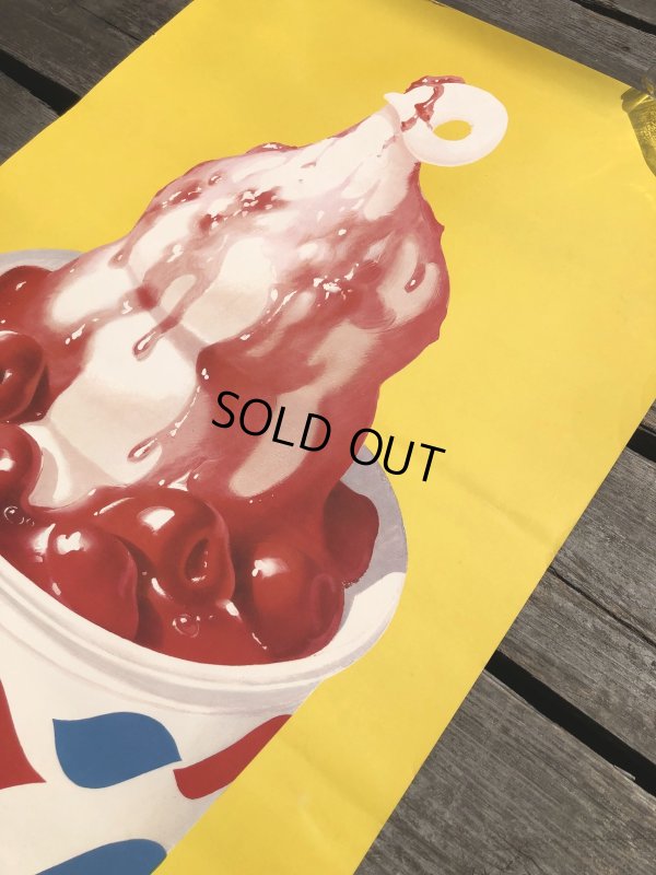 画像6: 60s Vintage Dairy Queen Cherry Sundae Advertising Store Display Poster (R779)