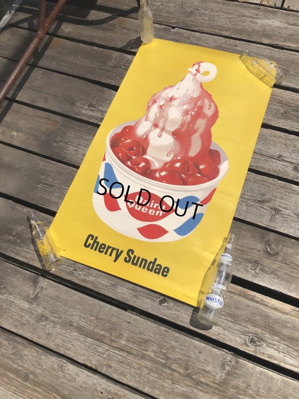 画像10: 60s Vintage Dairy Queen Cherry Sundae Advertising Store Display Poster (R779)