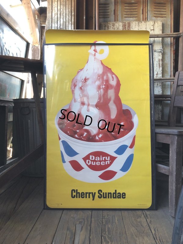 画像12: 60s Vintage Dairy Queen Cherry Sundae Advertising Store Display Poster (R779)