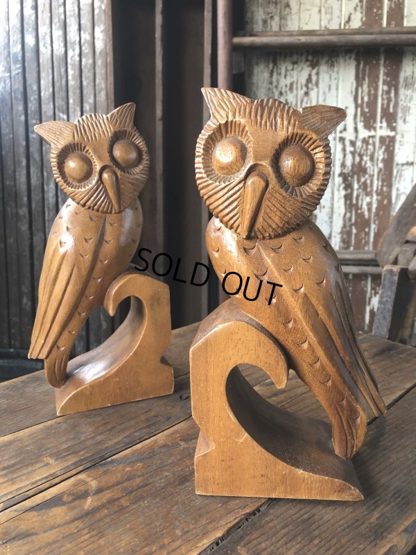 画像7: Vintage Alii Woods Genuine Monkey Pod Owl Bookend (R780)
