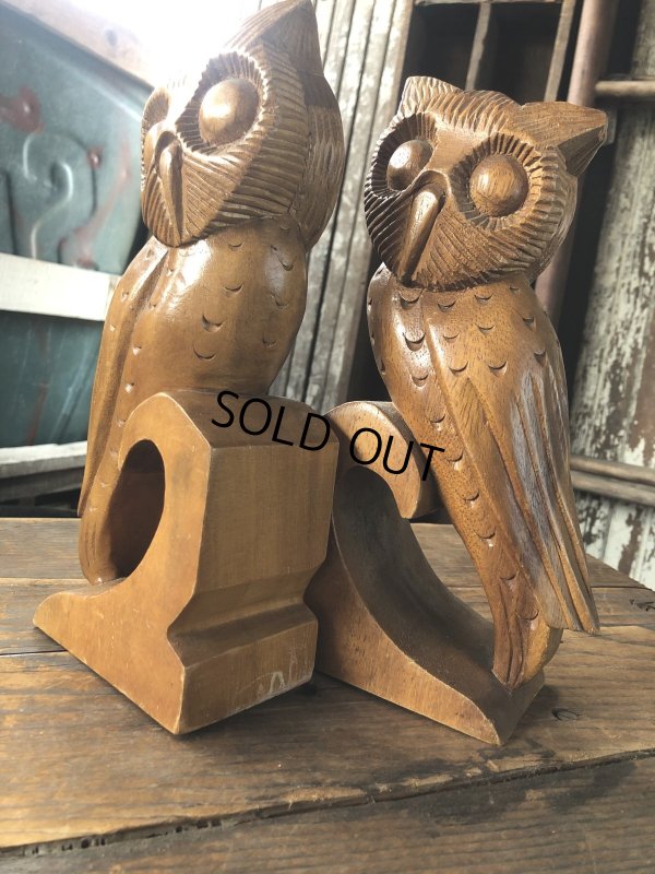 画像9: Vintage Alii Woods Genuine Monkey Pod Owl Bookend (R780)