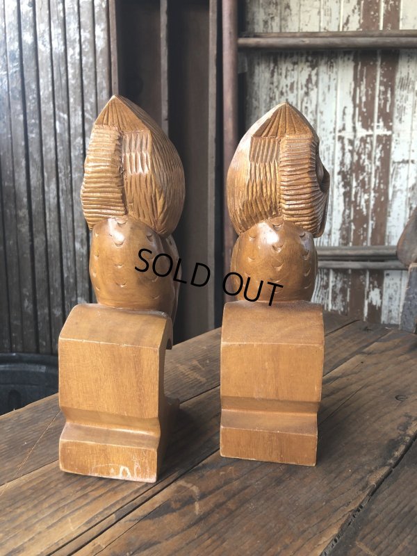 画像4: Vintage Alii Woods Genuine Monkey Pod Owl Bookend (R780)