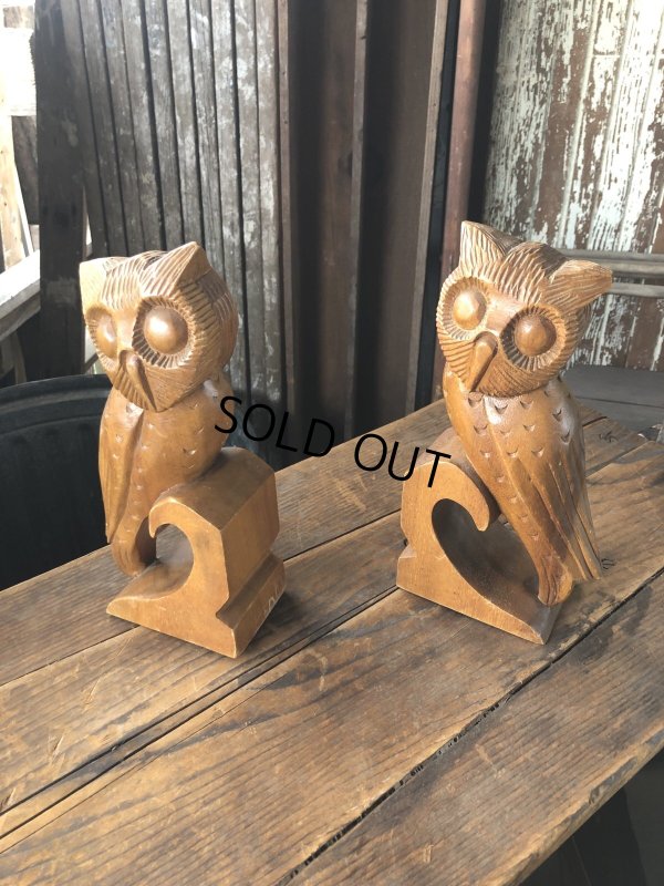 画像3: Vintage Alii Woods Genuine Monkey Pod Owl Bookend (R780)