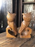 画像5: Vintage Alii Woods Genuine Monkey Pod Owl Bookend (R780) 