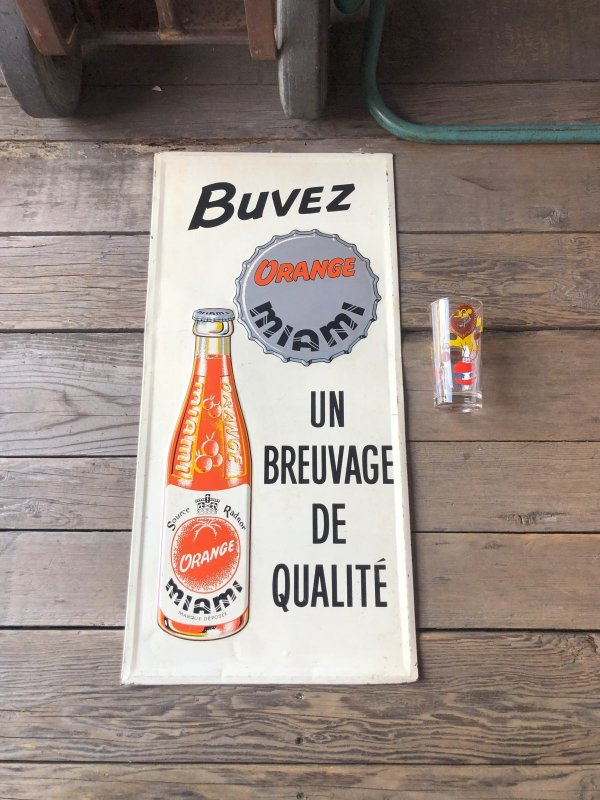 画像15: 60s Vintage Orange Miami soda Advertising Embossed Store Sign (R793)
