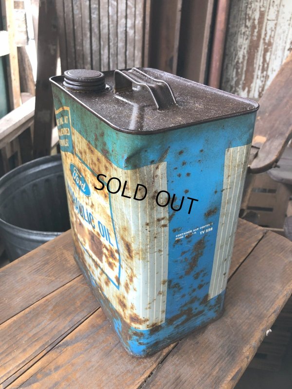 画像4: Vintage Oil Can Ford Hydraulic Oil 2GL (R789)