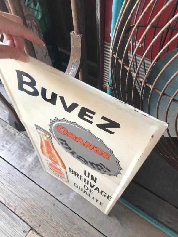 画像8: 60s Vintage Orange Miami soda Advertising Embossed Store Sign (R793)