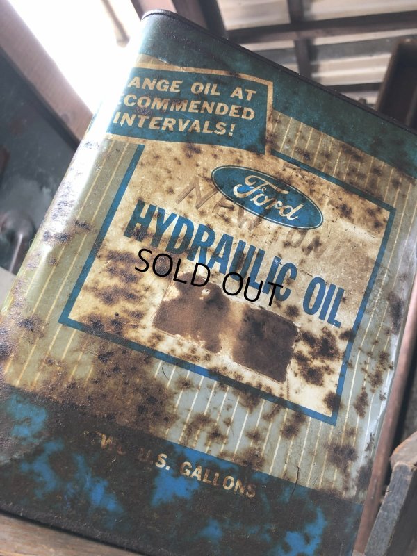 画像6: Vintage Oil Can Ford Hydraulic Oil 2GL (R789)
