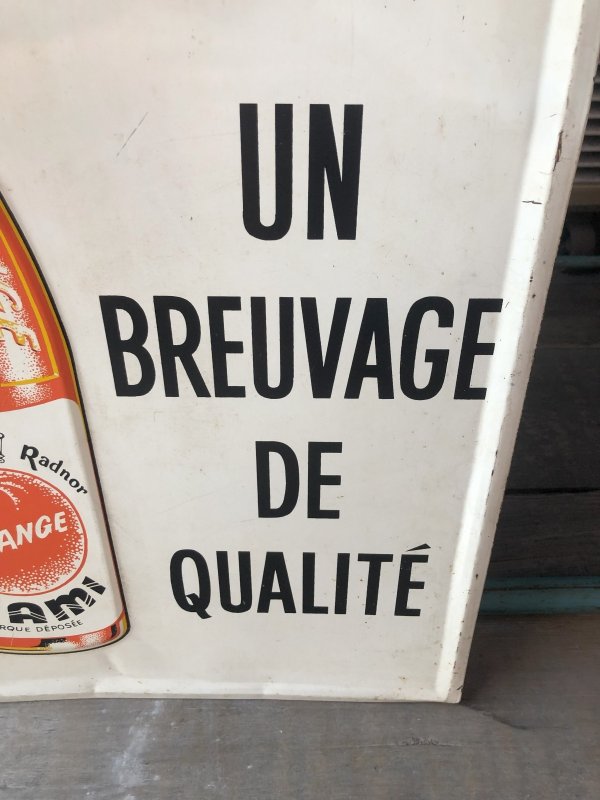 画像4: 60s Vintage Orange Miami soda Advertising Embossed Store Sign (R793)