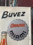 画像2: 60s Vintage Orange Miami soda Advertising Embossed Store Sign (R793) (2)