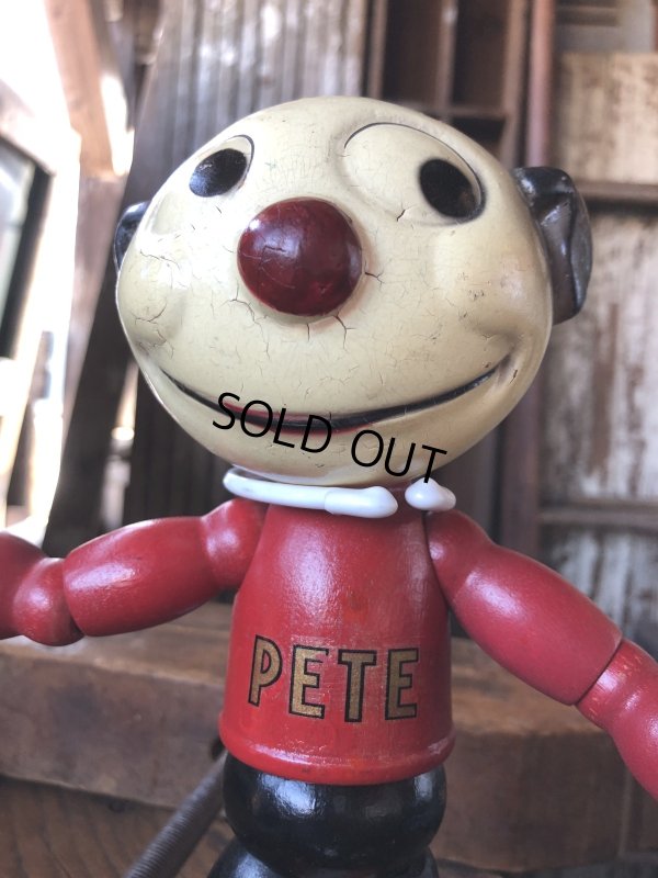 画像7: 30s Antique Cameo Doll Co. Walter Lantz Pete The Pup Wood & Composition Jointed Toy (R795)