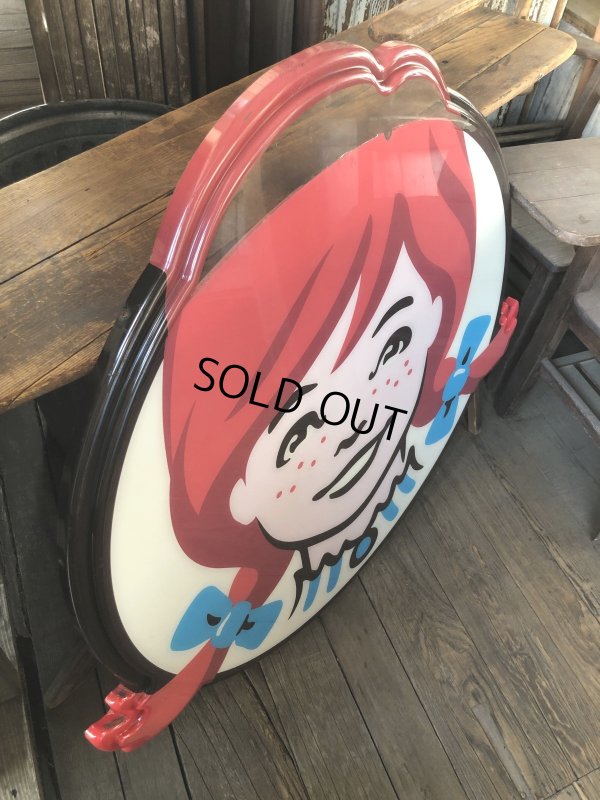画像21: U.S.A Wendy's Restaurant Wendy Logo Huge Sign 106x115cm (R796)