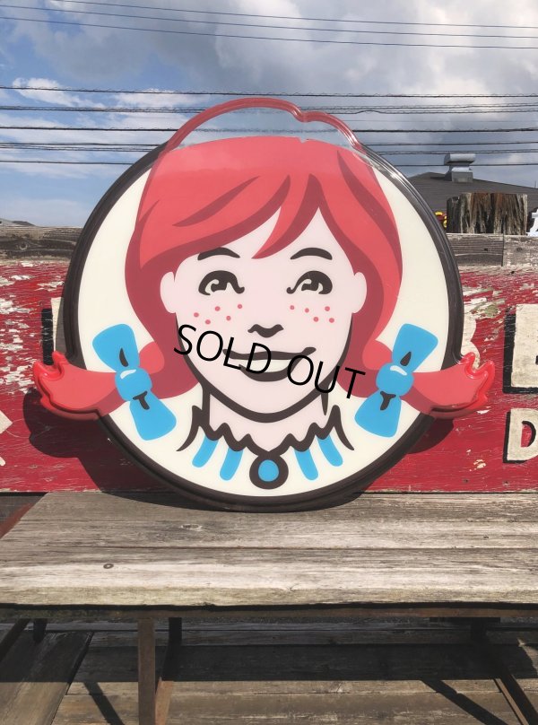 画像27: U.S.A Wendy's Restaurant Wendy Logo Huge Sign 106x115cm (R796)