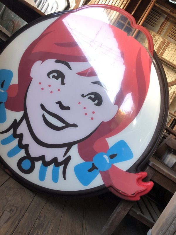 画像2: U.S.A Wendy's Restaurant Wendy Logo Huge Sign 106x115cm (R796)