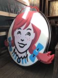 画像5: U.S.A Wendy's Restaurant Wendy Logo Huge Sign 106x115cm (R796)
