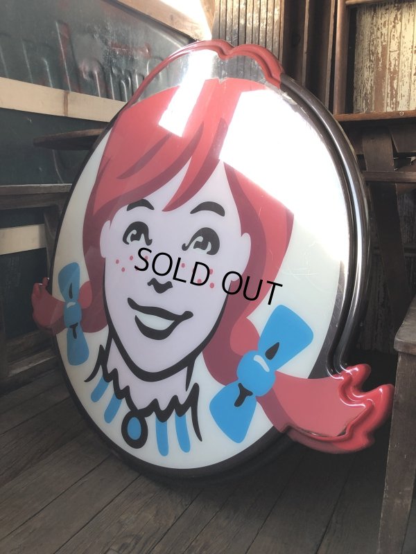 画像5: U.S.A Wendy's Restaurant Wendy Logo Huge Sign 106x115cm (R796)