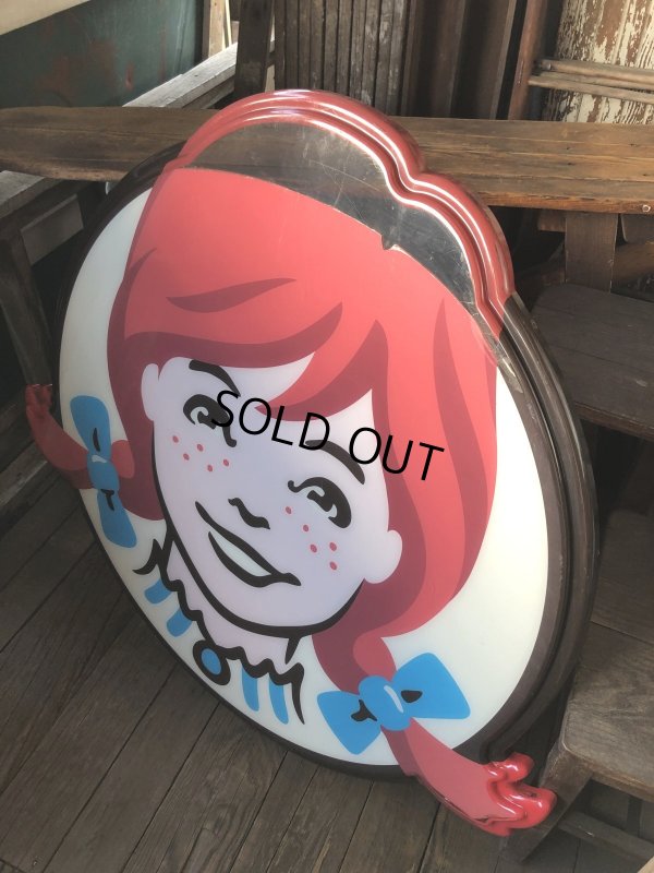 画像16: U.S.A Wendy's Restaurant Wendy Logo Huge Sign 106x115cm (R796)