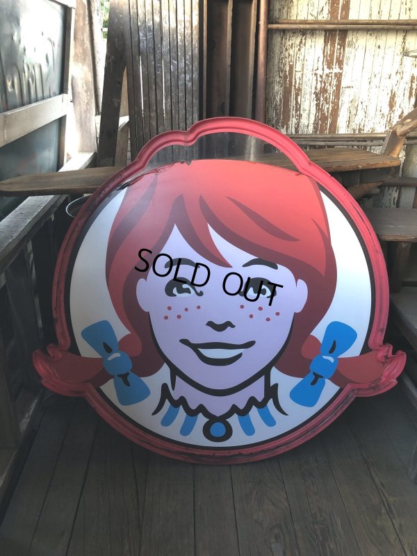 画像9: U.S.A Wendy's Restaurant Wendy Logo Huge Sign 106x115cm (R796)