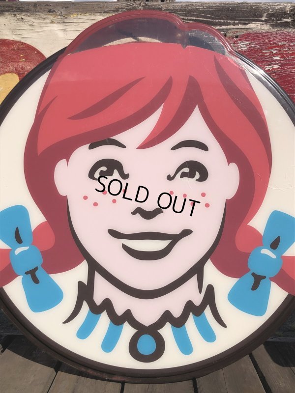 画像26: U.S.A Wendy's Restaurant Wendy Logo Huge Sign 106x115cm (R796)
