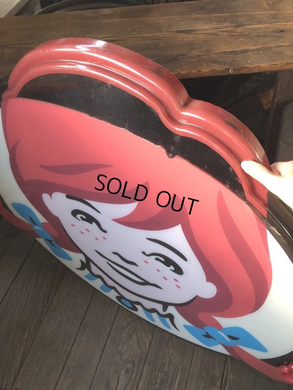 画像8: U.S.A Wendy's Restaurant Wendy Logo Huge Sign 106x115cm (R796)