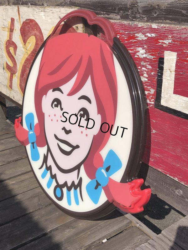 画像24: U.S.A Wendy's Restaurant Wendy Logo Huge Sign 106x115cm (R796)