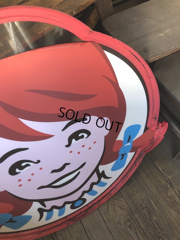画像10: U.S.A Wendy's Restaurant Wendy Logo Huge Sign 106x115cm (R796)