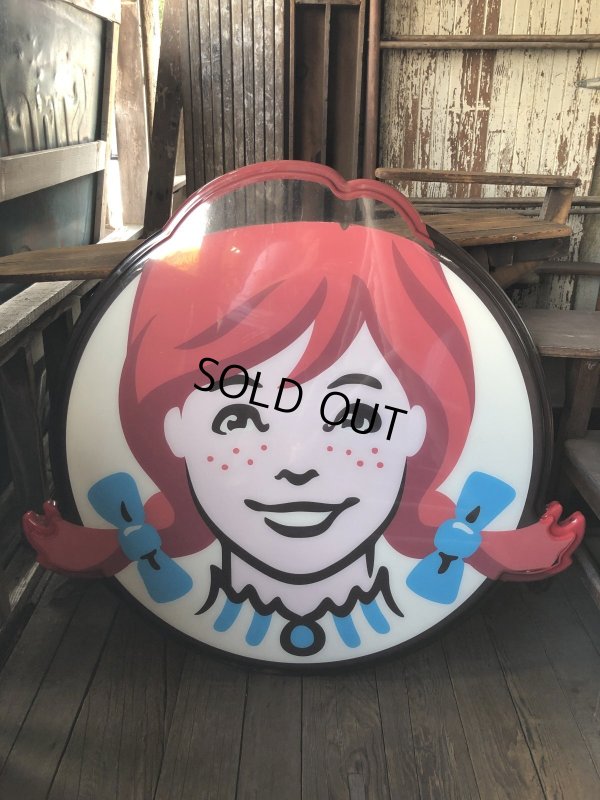 画像1: U.S.A Wendy's Restaurant Wendy Logo Huge Sign 106x115cm (R796)