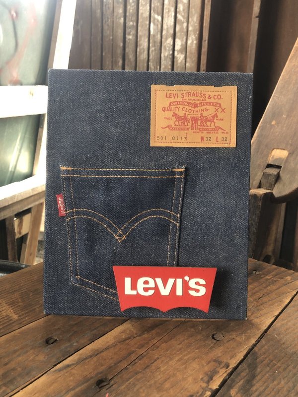 画像1: 70s Vintage LEVI'S Advertising Store Counter Display Sign (R801)