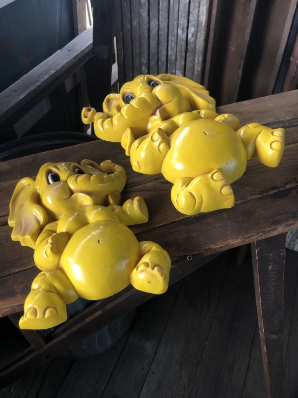 画像5: 70s Vintage Homco Wall Deco Yellow Elephant  (R795)