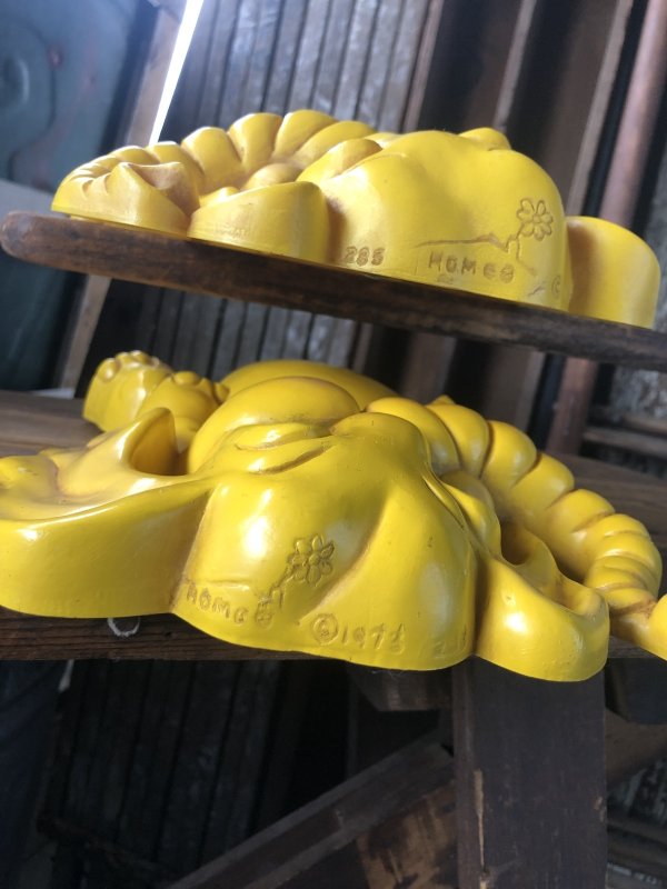 画像3: 70s Vintage Homco Wall Deco Yellow Elephant  (R795)