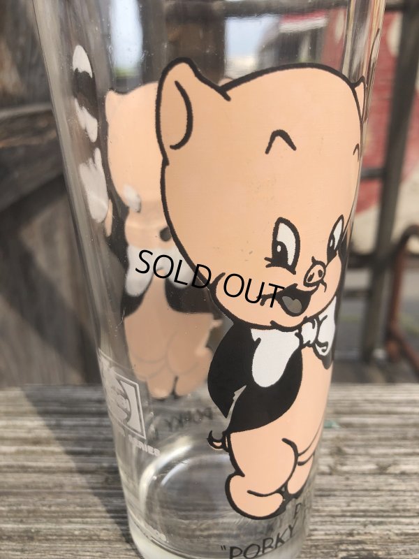 画像4: 70s Vintage Pepsi Glass Porky Pig (R784)