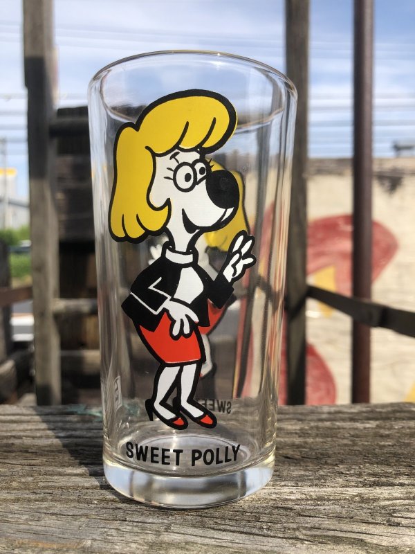 画像1: 70s Vintage Pepsi Glass Sweet Polly Small Size (R790)