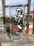 70s Vintage Pepsi Glass Daffy Duck & Pepe Le Pew (R795)