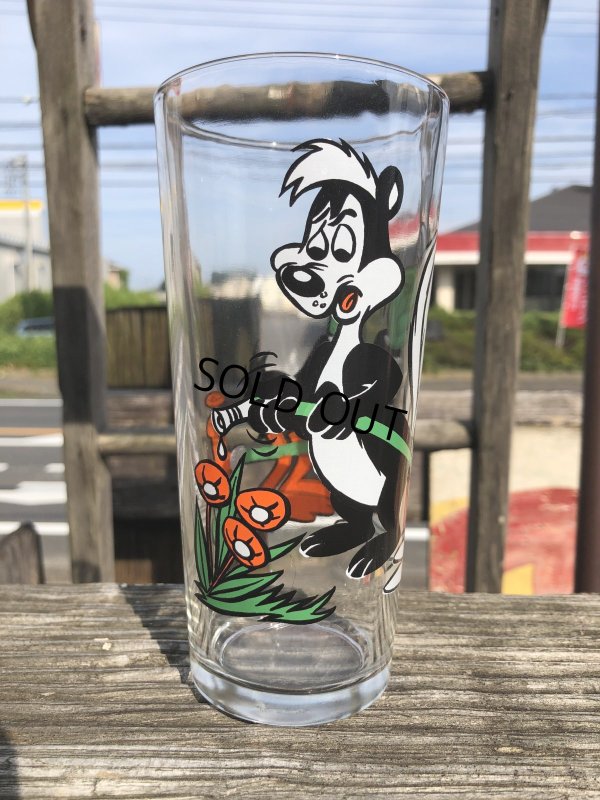画像1: 70s Vintage Pepsi Glass Daffy Duck & Pepe Le Pew (R795)