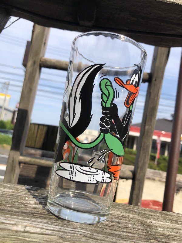 画像2: 70s Vintage Pepsi Glass Daffy Duck & Pepe Le Pew (R795)
