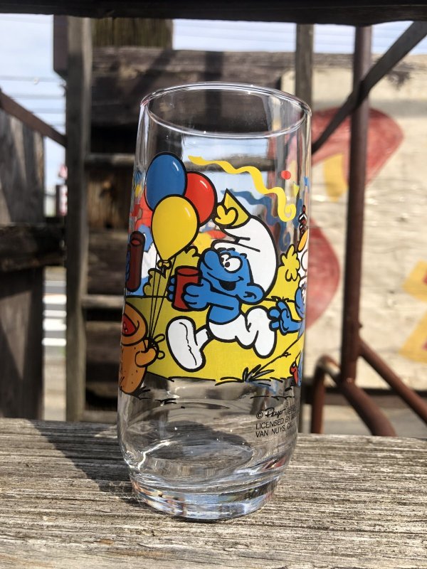 画像2: 80s Vintage Glass Hardee's PAPA SMURF (R780)