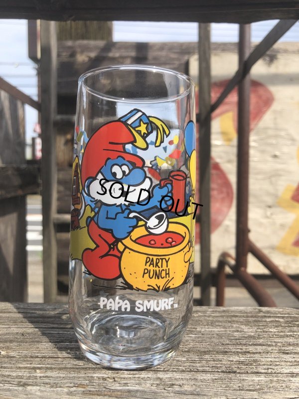 画像1: 80s Vintage Glass Hardee's PAPA SMURF (R780)