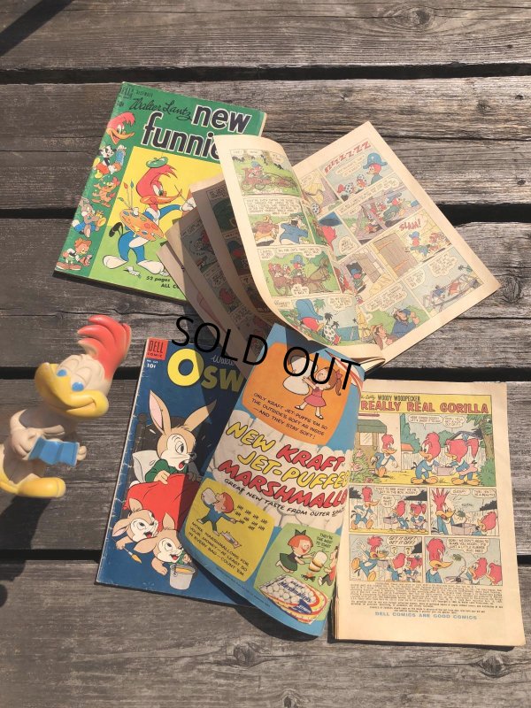 画像12: 50s Vintage DELL Walter Lantze Woody Woodpecker Rubber Squeeze Toy (R804)