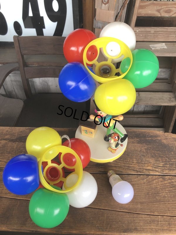 画像5: 70s Vintage Dolly Toy BALLOON VENDER Nursery Lamp (R805)