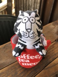 80s Applaus B. Kliban Cat Coffee Tea or Meow? Stuffed Toy Plush (R806)