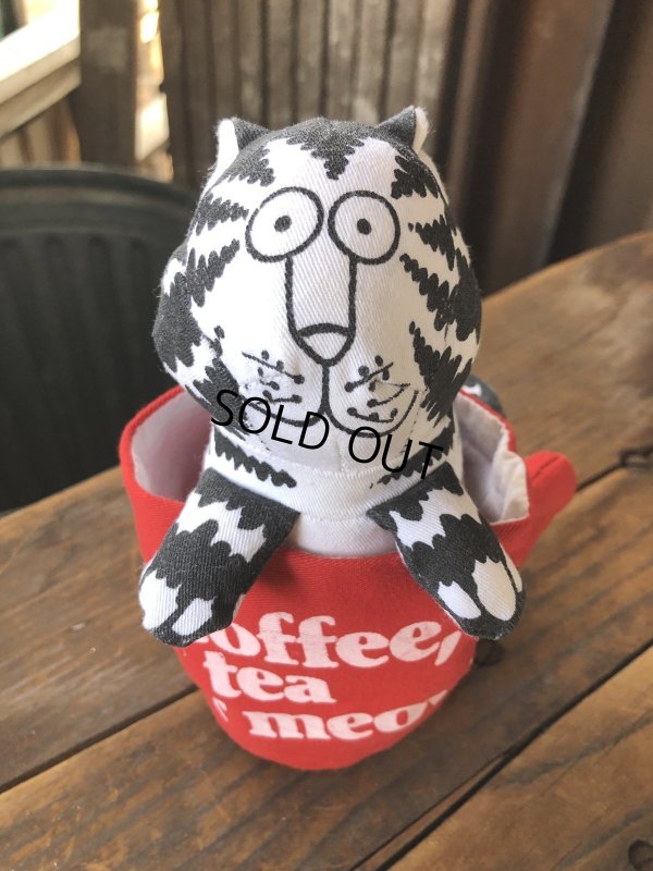 画像1: 80s Applaus B. Kliban Cat Coffee Tea or Meow? Stuffed Toy Plush (R806)