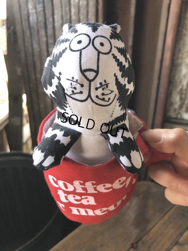 画像13: 80s Applaus B. Kliban Cat Coffee Tea or Meow? Stuffed Toy Plush (R806)
