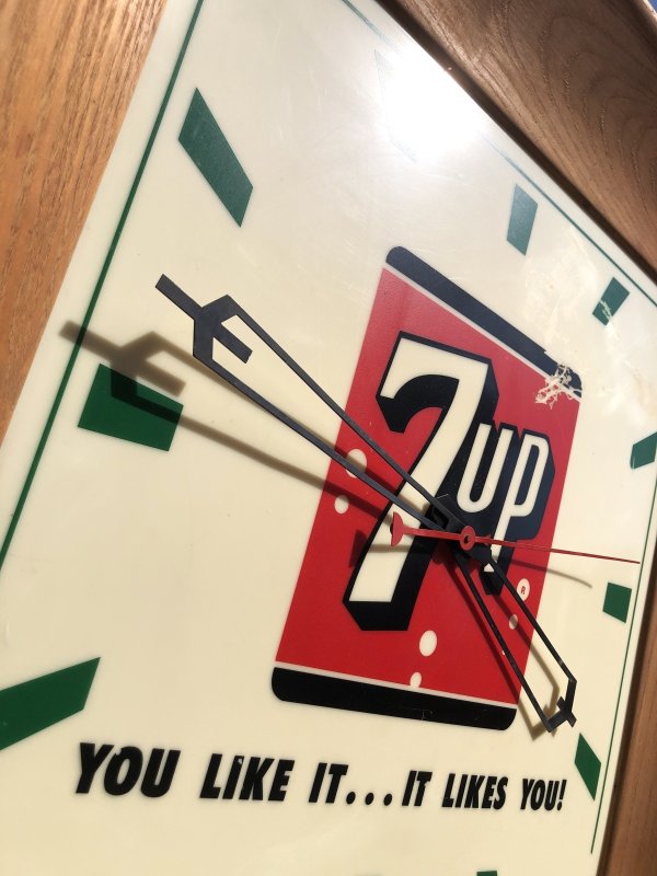 画像6: 【店舗引き取り限定】 〜60s Vintage 7UP Advertising Store Display Lighted Clock Sign 77x77cm Huge !!! (R811)