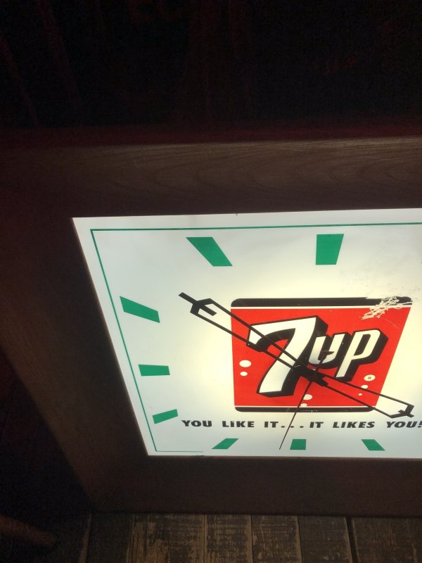 画像24: 【店舗引き取り限定】 〜60s Vintage 7UP Advertising Store Display Lighted Clock Sign 77x77cm Huge !!! (R811)
