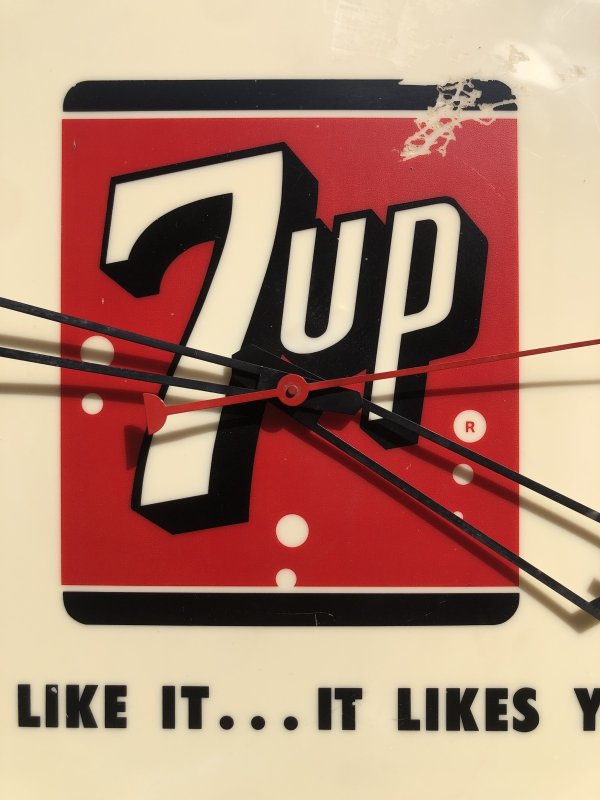 画像5: 【店舗引き取り限定】 〜60s Vintage 7UP Advertising Store Display Lighted Clock Sign 77x77cm Huge !!! (R811)