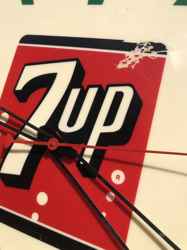 画像8: 【店舗引き取り限定】 〜60s Vintage 7UP Advertising Store Display Lighted Clock Sign 77x77cm Huge !!! (R811)