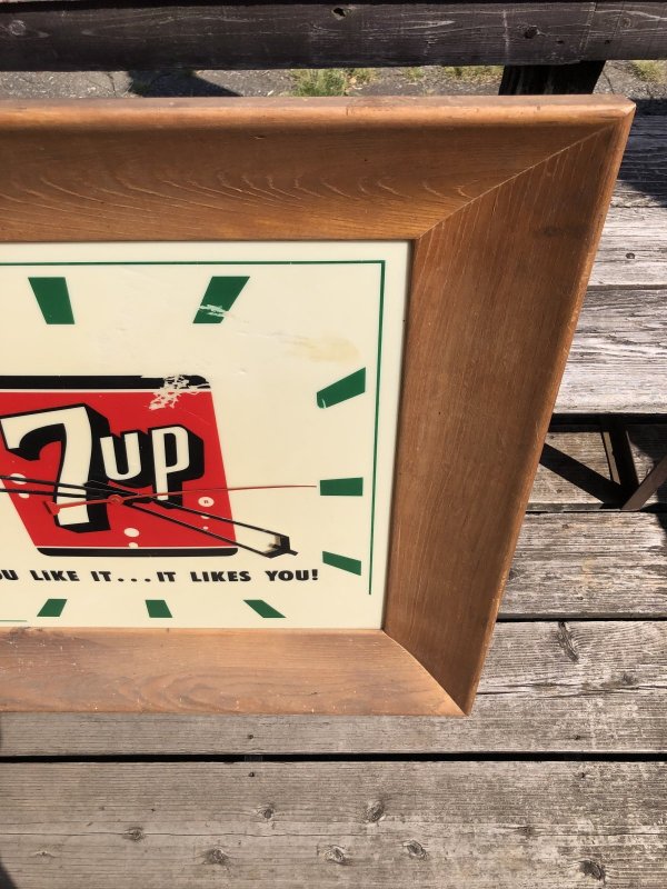 画像3: 【店舗引き取り限定】 〜60s Vintage 7UP Advertising Store Display Lighted Clock Sign 77x77cm Huge !!! (R811)