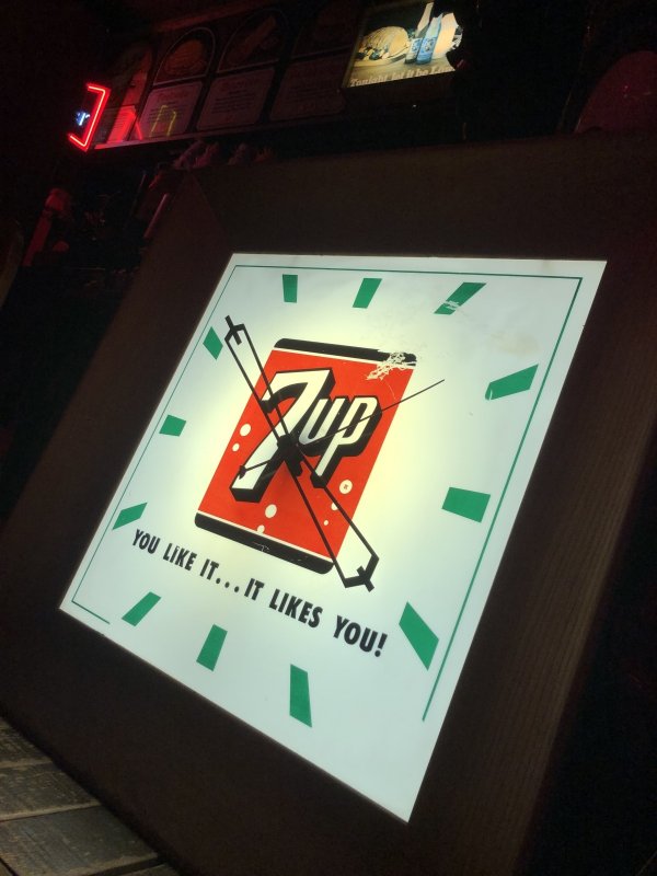 画像25: 【店舗引き取り限定】 〜60s Vintage 7UP Advertising Store Display Lighted Clock Sign 77x77cm Huge !!! (R811)