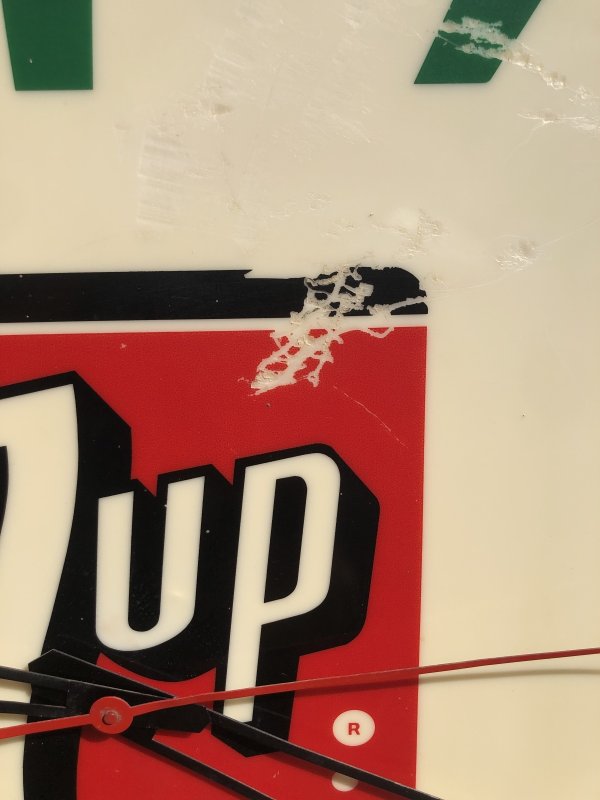 画像11: 【店舗引き取り限定】 〜60s Vintage 7UP Advertising Store Display Lighted Clock Sign 77x77cm Huge !!! (R811)