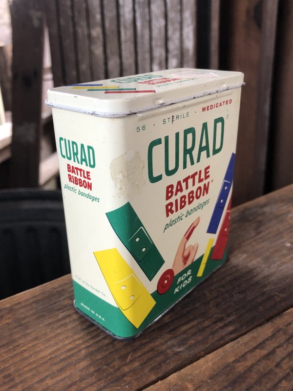 画像2: Vintage Curity Band-Aid Can CURAD Battle Ribbow (R816)